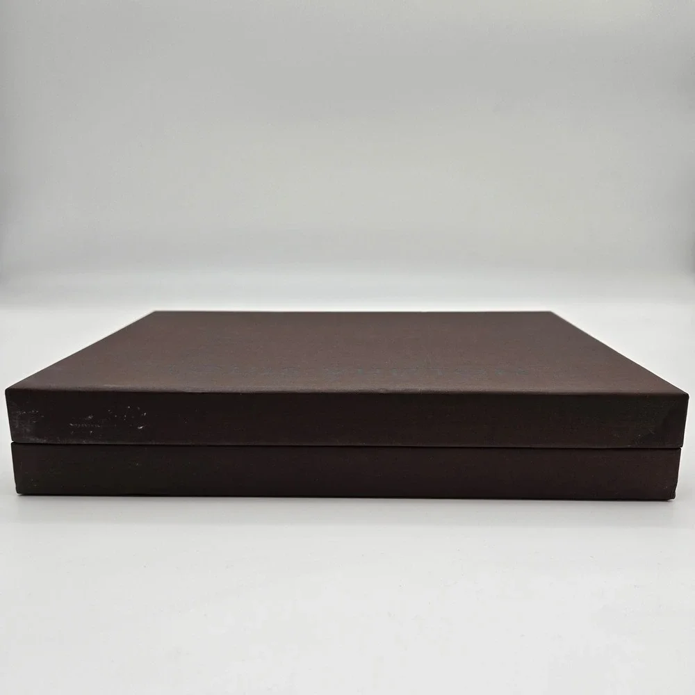 Louis Vuitton Unisex Brown Textured Leather Cord Gift Presentation Box 11x8x2